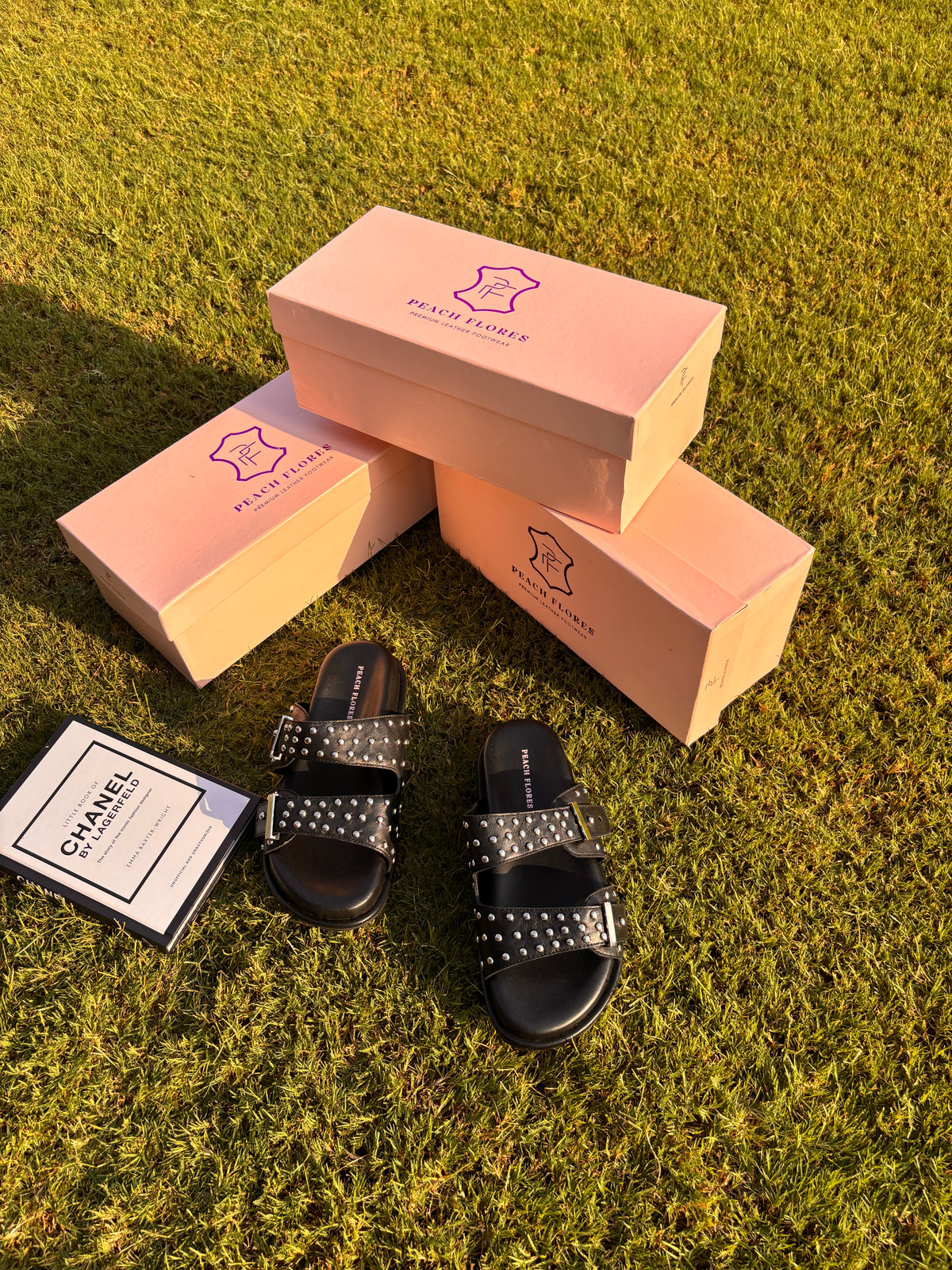 Infuse Leather Slides