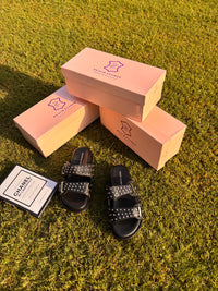 Infuse Leather Slides