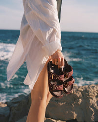 Infuse Leather Slides