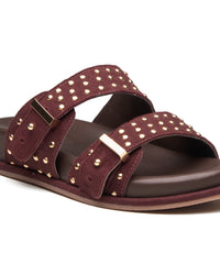 Infuse Leather Slides