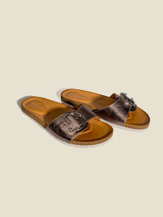 Anne Leather Slides