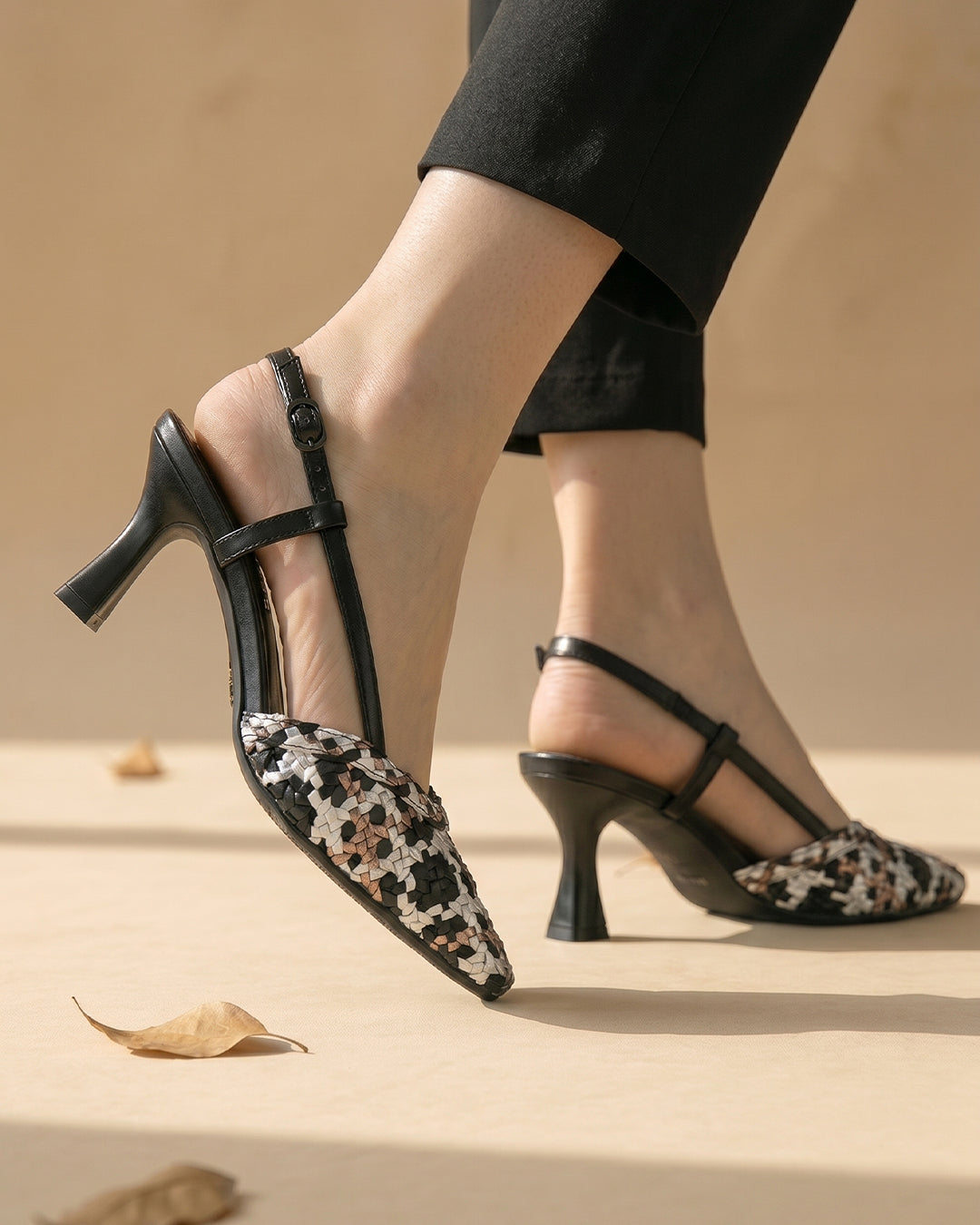Lead woven heels