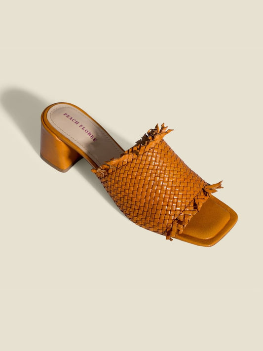 Clare Woven Leather Heels
