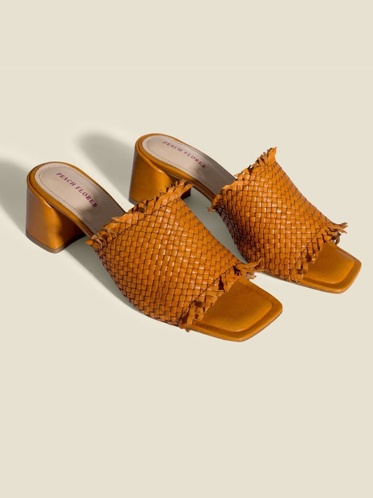 Clare Woven Leather Heels