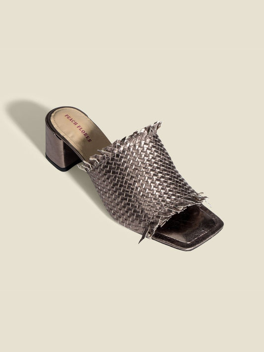 Clare Woven Leather Heels