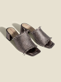 Clare Woven Leather Heels