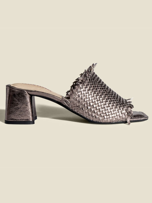 Clare Woven Leather Heels