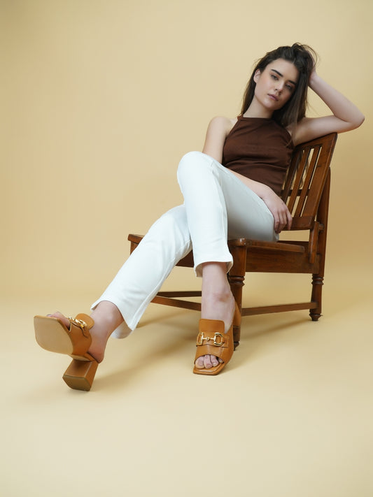 Tasha Leather Heels