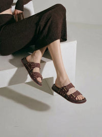 Infuse Leather Slides