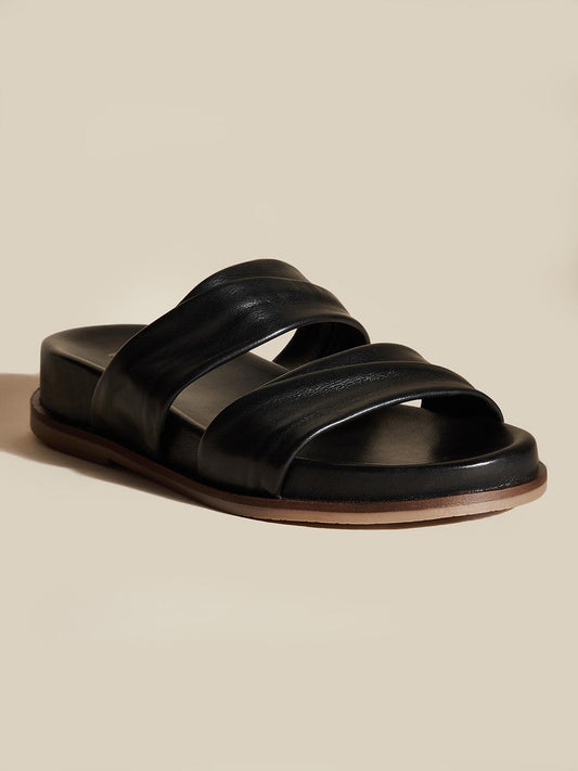 Laura Leather Slides